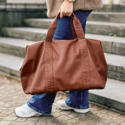 Childhome Sac à langer Mommy Bag Simili Cuir Dark Brown
