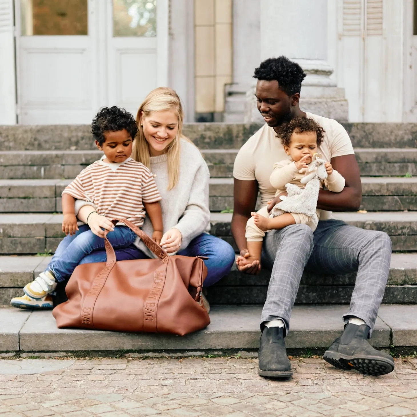 Childhome Sac à langer Mommy Bag Simili Cuir Dark Brown