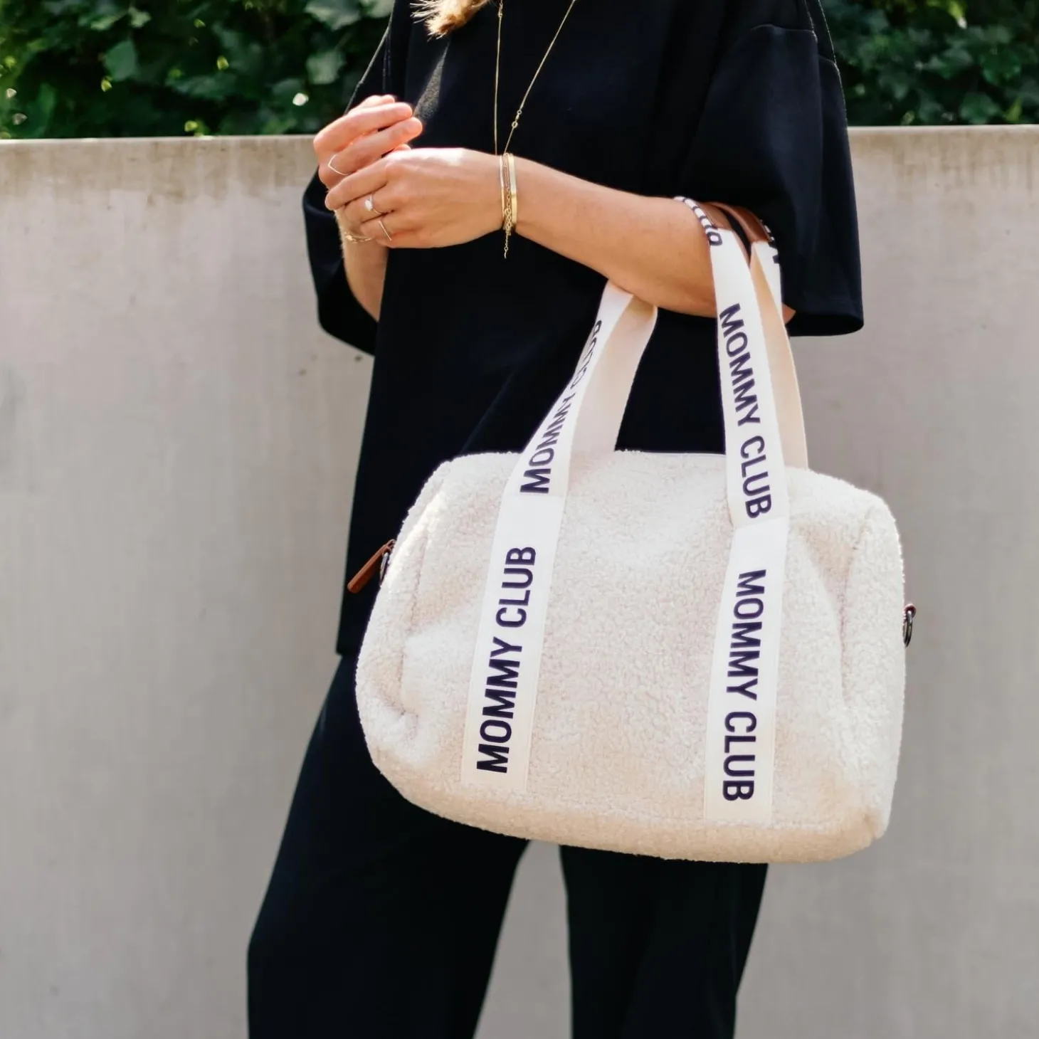 Childhome Sac à Langer Mommy Club Signature Teddy Off White
