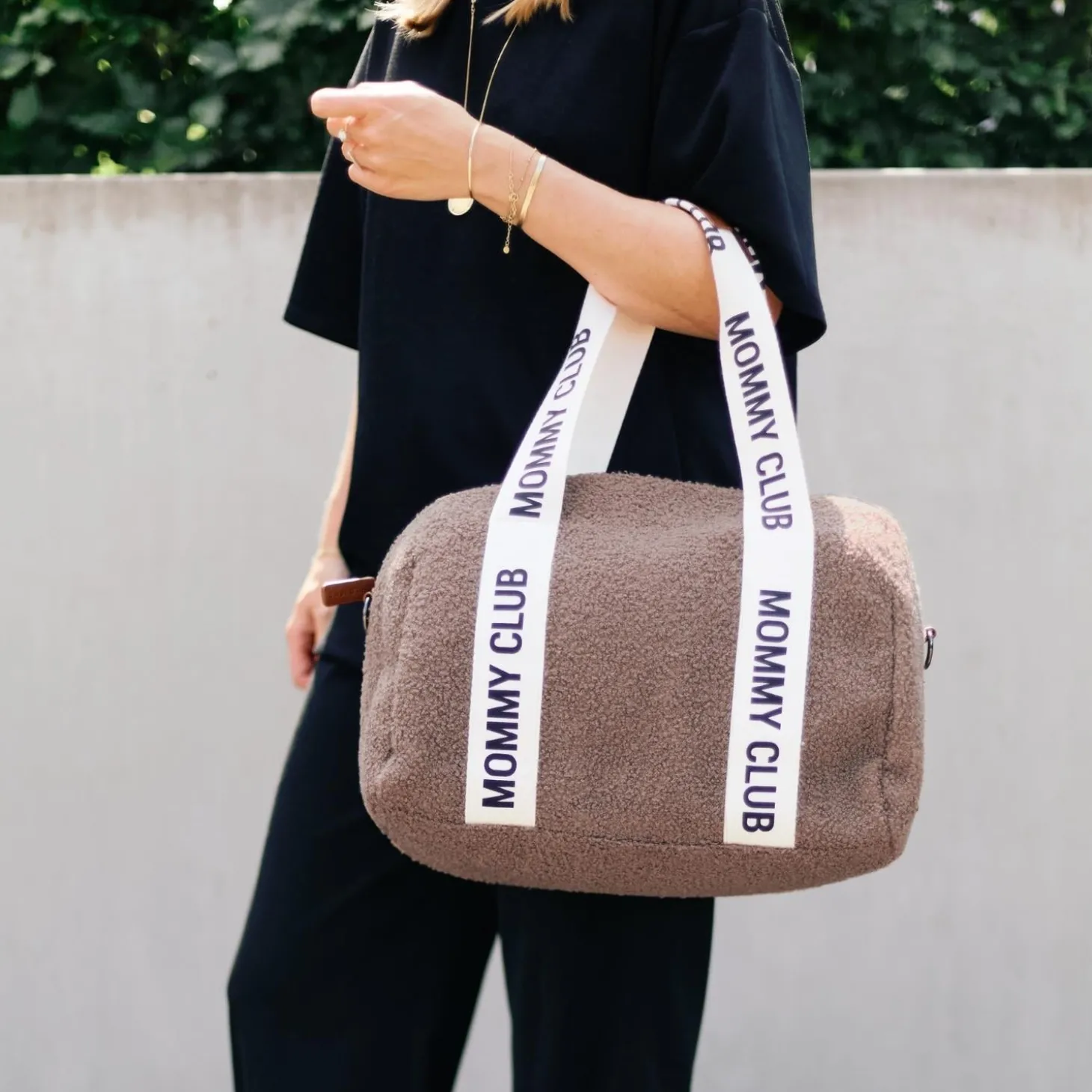 Childhome Sac à Langer Mommy Club Signature Teddy Soft Brown