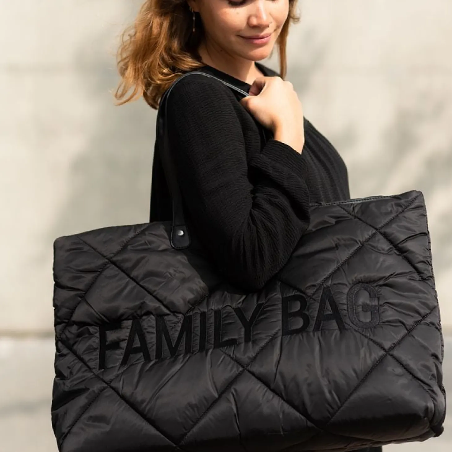 Childhome Sac matelassé Family Bag Noir