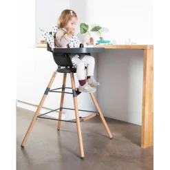 Childhome                    Set De Pieds Extra Longs + Repose Pieds Chaise Evolu    Naturel/Anthracite