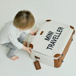 Childhome Valise d'enfant Mini Traveller Teddy Offwhite