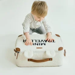 Childhome Valise d'enfant Mini Traveller Teddy Offwhite
