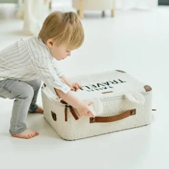 Childhome Valise d'enfant Mini Traveller Teddy Offwhite