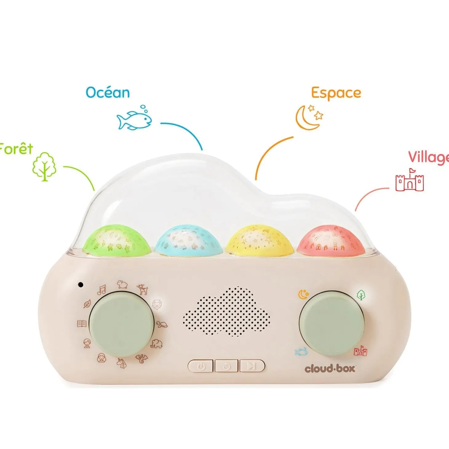 Cloud b CloudBox - conteuse (français/anglais) Multicolore
