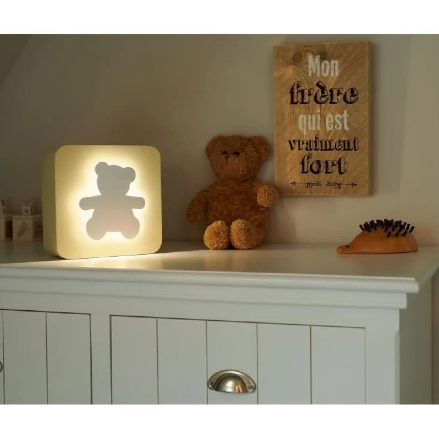 COLORLIGHT Veilleuse et enceinte décorative Ourson