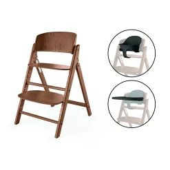 Cybex Chaise haute bébé Pliante et Évolutive Pack Click & Fold 3-en-1 All Natural Dark
