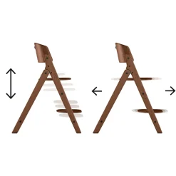 Cybex Chaise haute bébé Pliante et Évolutive Pack Click & Fold 3-en-1 All Natural Dark