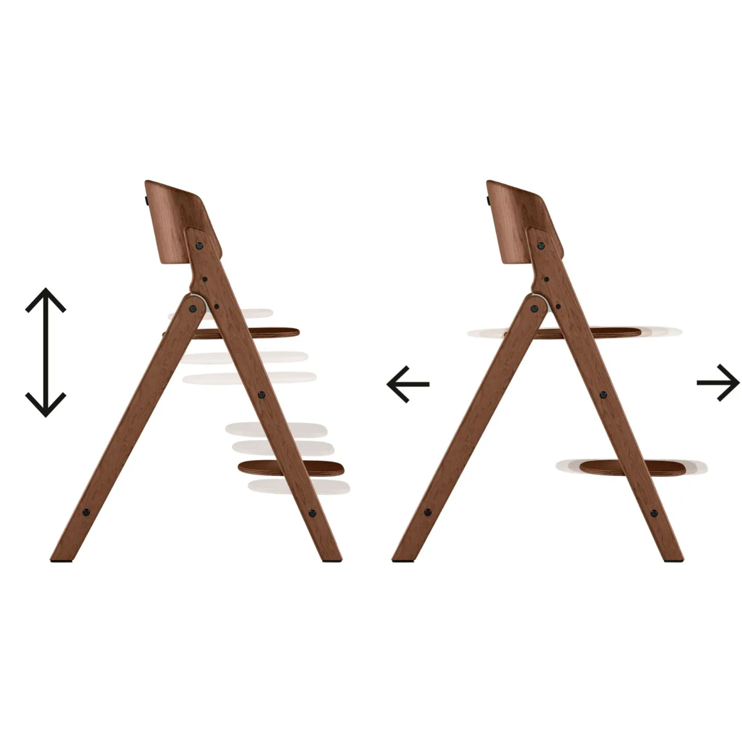Cybex Chaise haute bébé Pliante et Évolutive Pack Click & Fold 3-en-1 All Natural Dark