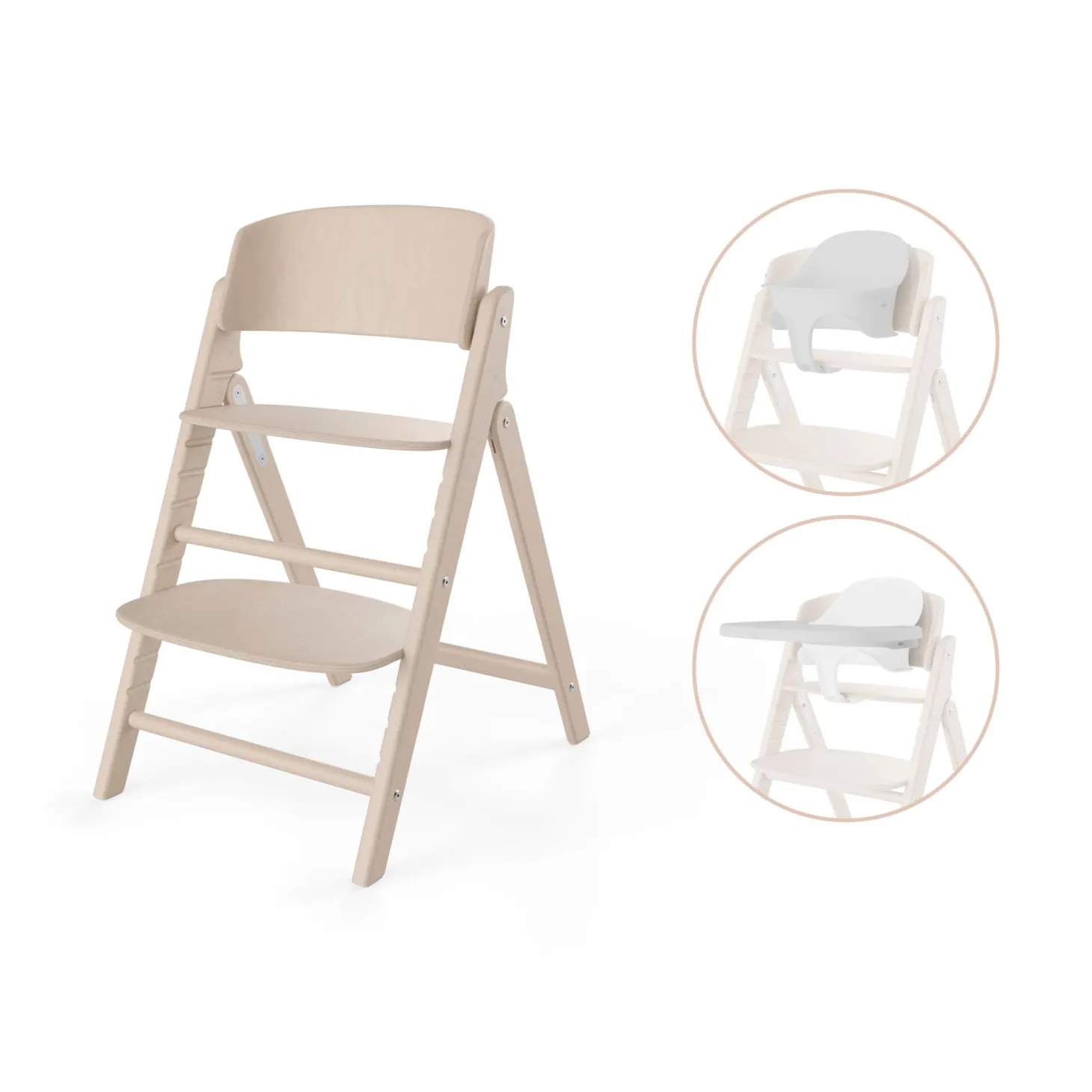 Cybex Chaise Haute Click & Fold 3-en-1 All Natural Light