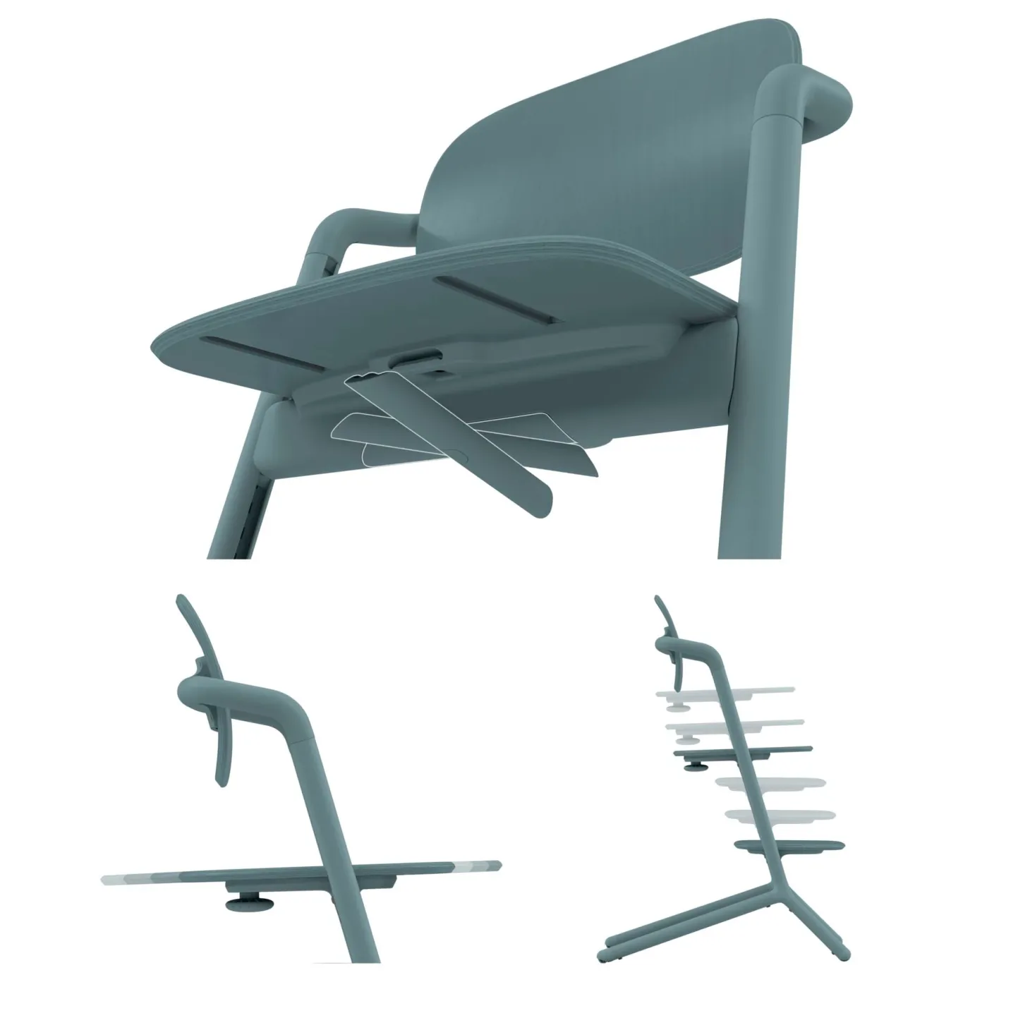 Cybex Chaise haute Lemo 3 en 1 Stone Blue