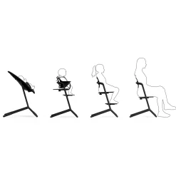 Cybex Chaise haute Lemo 4 en 1 Stunning Black
