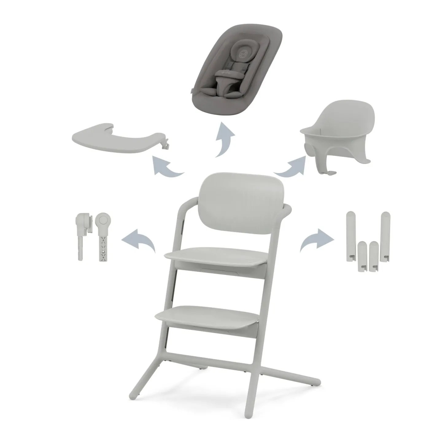 Cybex Chaise haute Lemo 4 en 1 Suede Grey