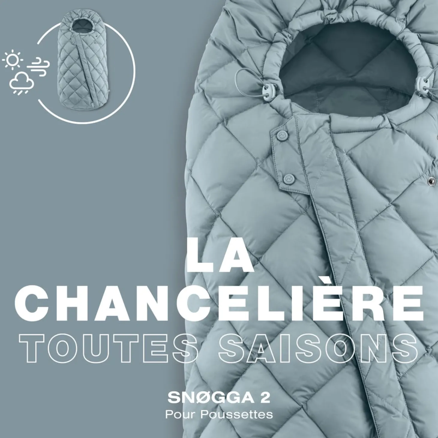 Cybex Chancelière poussette Snogga 2 Moon Black