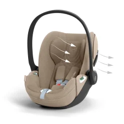 Cybex Coque Auto Cloud T i-Size Tissu Plus Cozy Beige