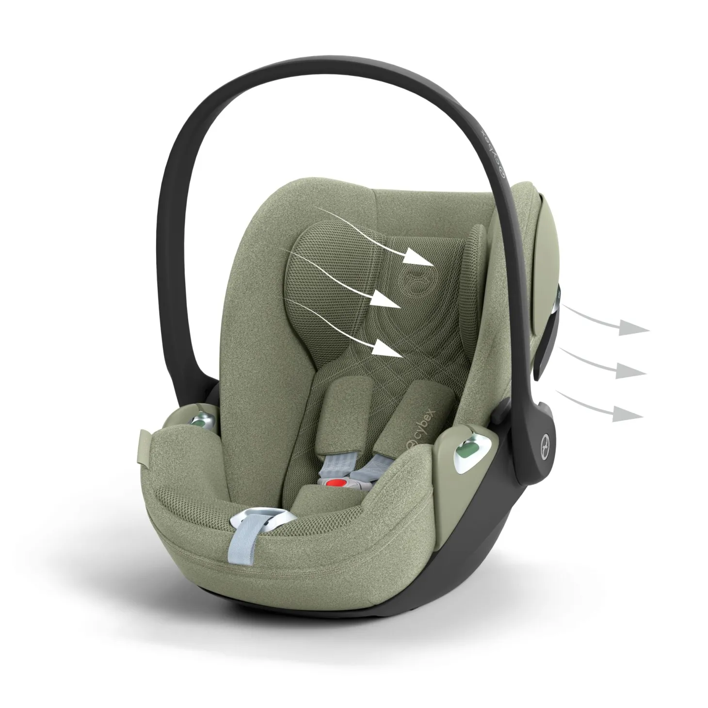 Cybex Coque Auto Cloud T i-Size Tissu Plus Sage Green