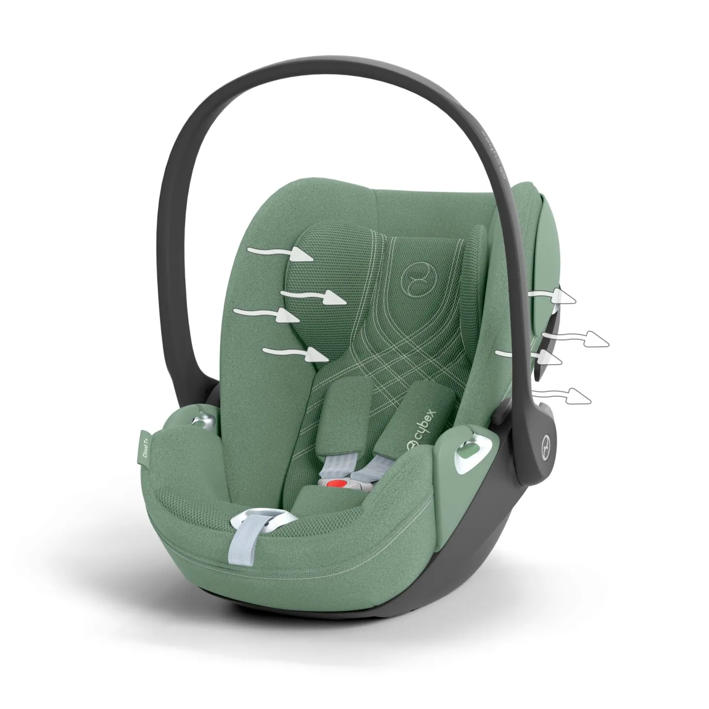 Cybex Coque Auto Cloud T i-Size Tissu Plus Leaf Green