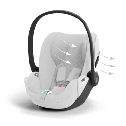 Cybex Coque Auto Cloud T i-Size Tissu Plus Platinum White
