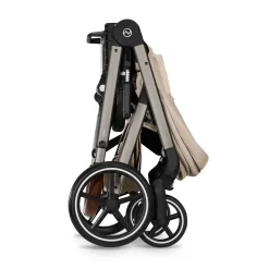 Cybex Duo Poussette Balios S Lux + Nacelle Pliable Châssis Taupe/Almond Beige