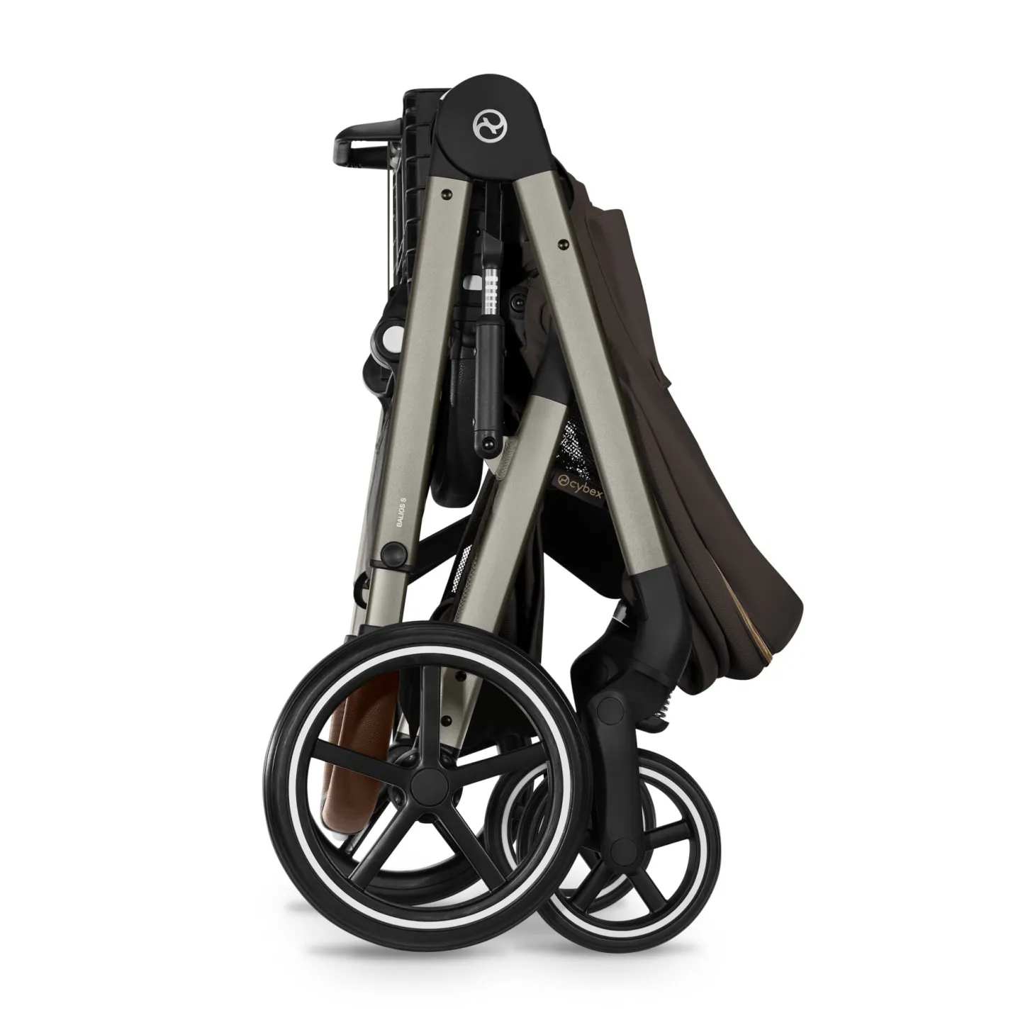 Cybex Duo Poussette Balios S Lux + Nacelle Pliable Châssis Taupe/Chocolate Brown