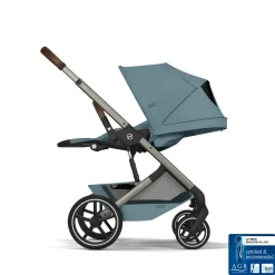 Cybex Duo Poussette Balios S Lux + Nacelle Pliable Châssis Taupe/Stormy Blue