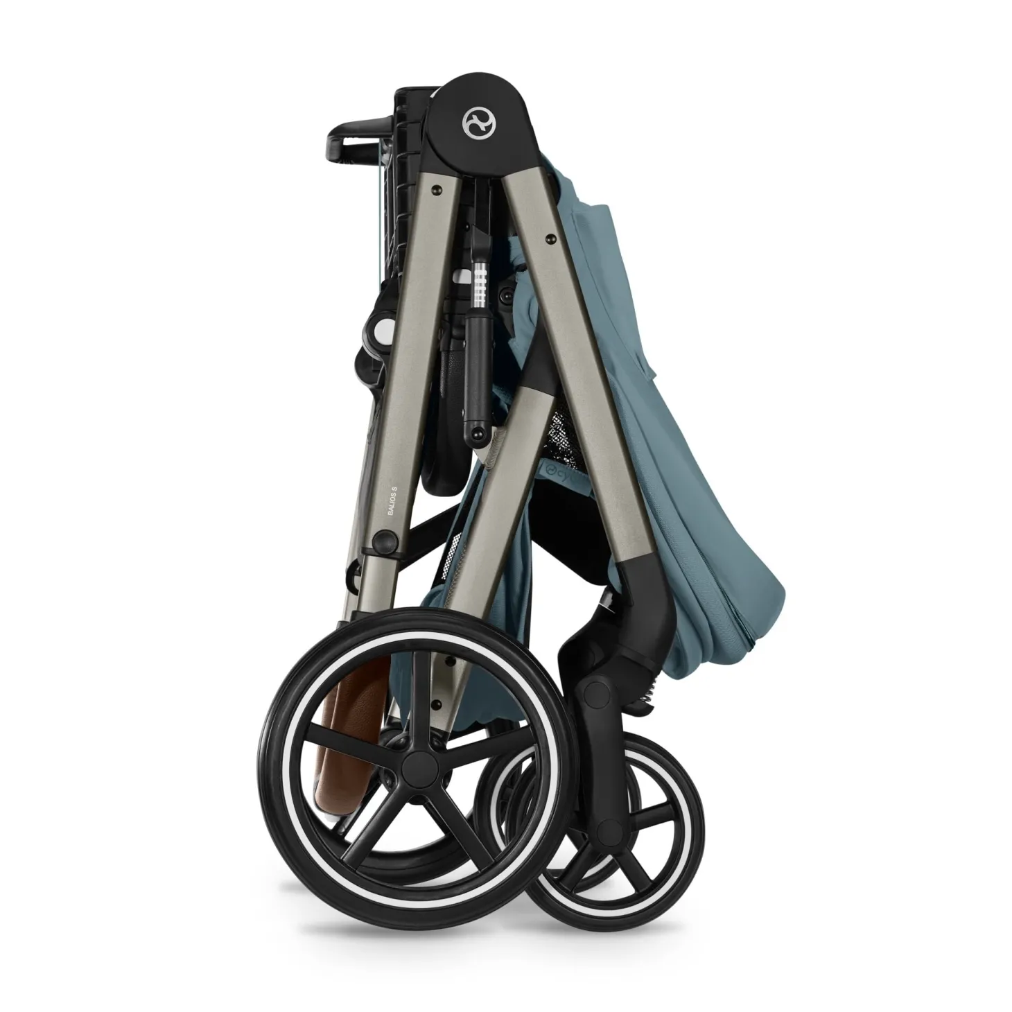 Cybex Duo Poussette Balios S Lux + Nacelle Pliable Châssis Taupe/Stormy Blue
