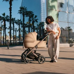 Cybex Duo Poussette Balios S Lux + Nacelle Pliable Châssis Taupe/Moss Green