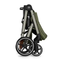 Cybex Duo Poussette Balios S Lux + Nacelle Pliable Châssis Taupe/Moss Green