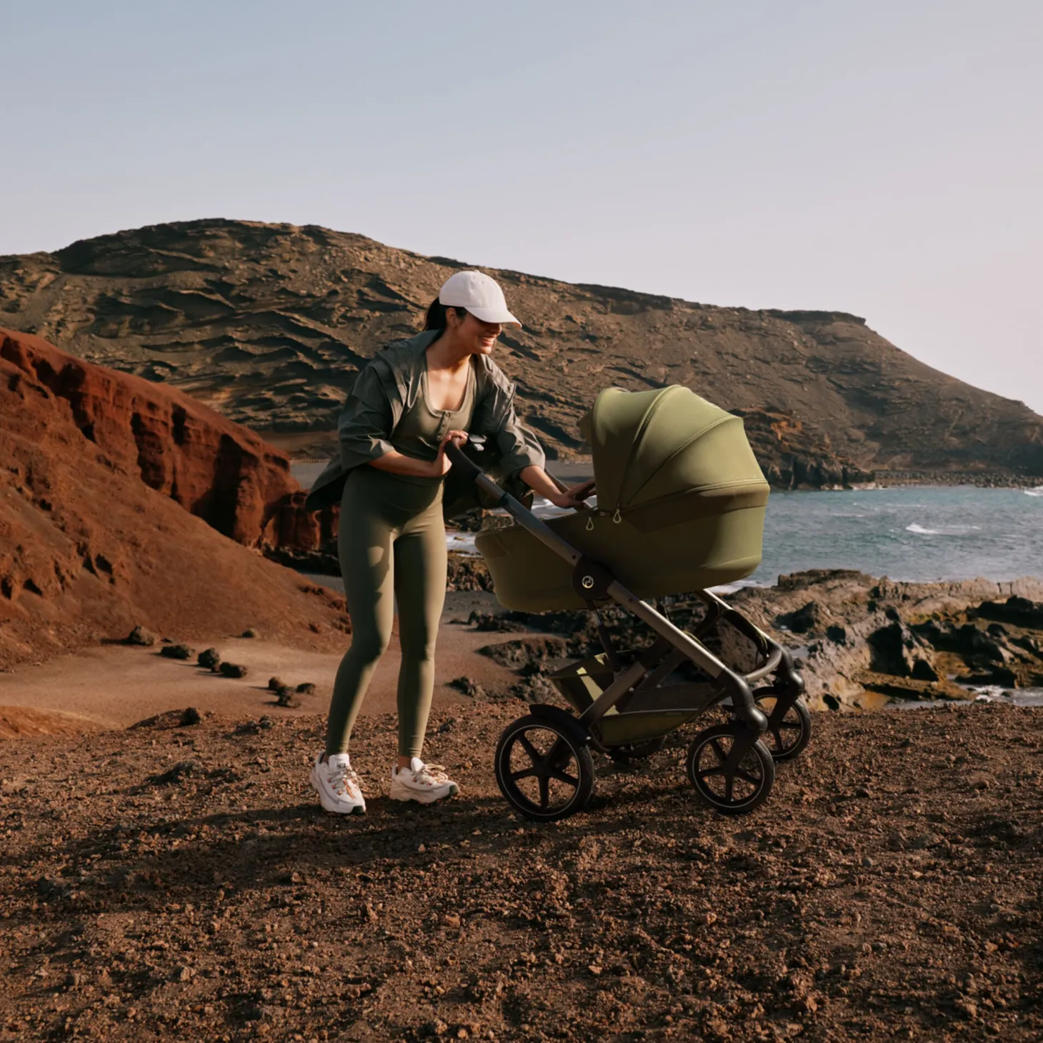 Cybex Duo poussette Talos S Lux + Nacelle pliable Châssis Taupe/Almond Beige