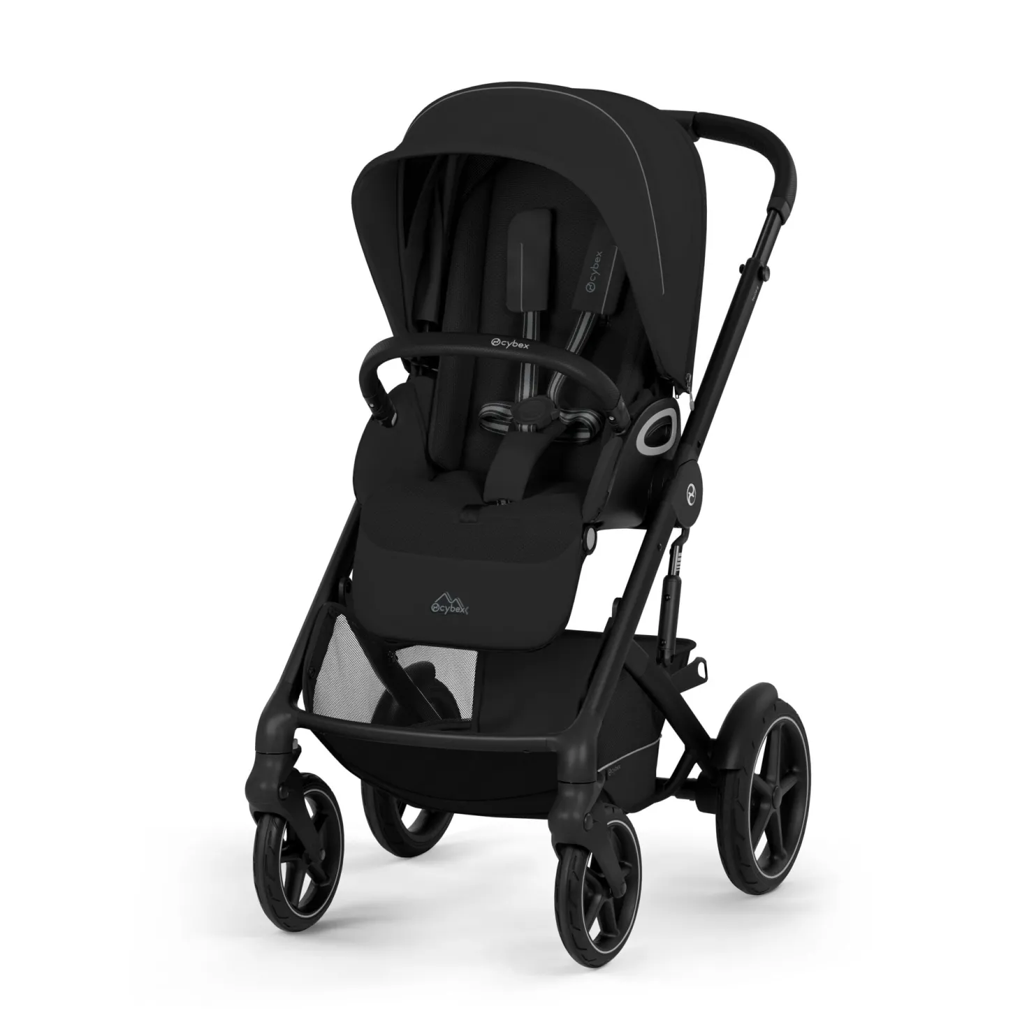 Cybex Duo poussette Talos S Lux + Nacelle pliable Châssis Noir/Moon Black
