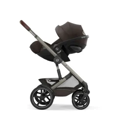 Cybex                    Duo poussette Talos S Lux  + Nacelle pliable    Châssis Taupe/Chocolate Brown