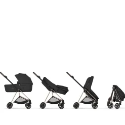 Cybex Poussette citadine avec nacelle pliable Duo Mios Châssis Matt Black / Sepia Black
