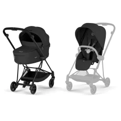 Cybex Poussette citadine avec nacelle pliable Duo Mios Châssis Matt Black / Sepia Black