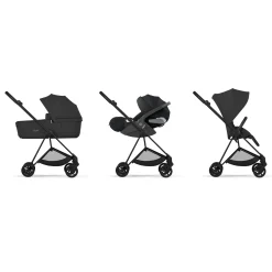 Cybex Poussette citadine avec nacelle pliable Duo Mios Châssis Matt Black / Sepia Black