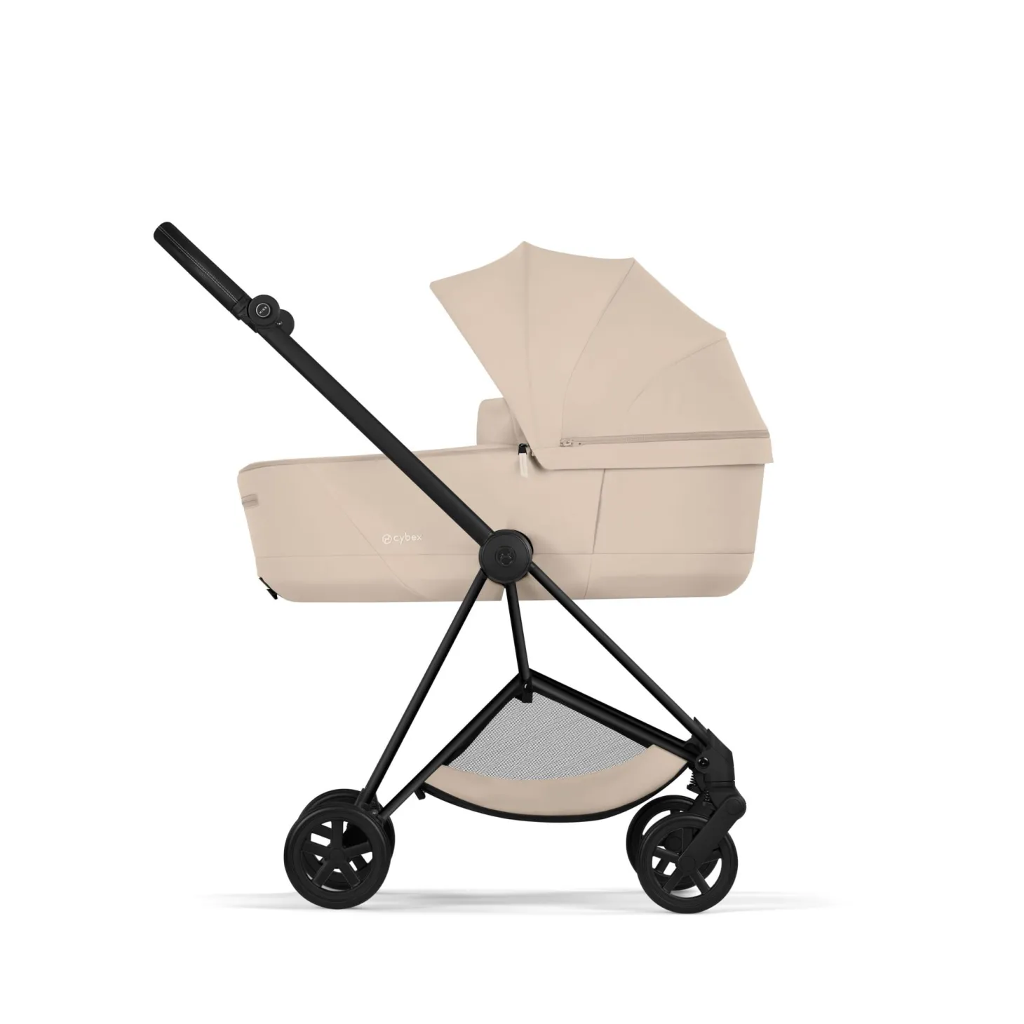 Cybex Poussette citadine avec nacelle pliable Duo Mios Châssis Matt Black / Cozy Beige