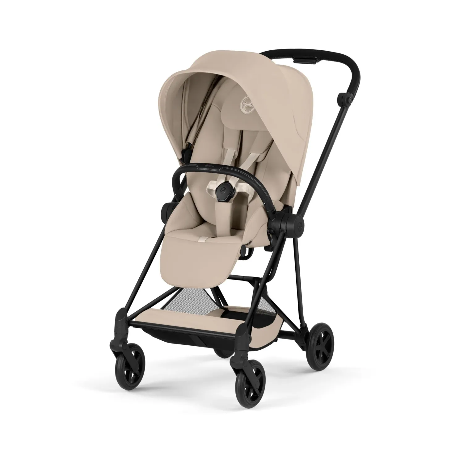 Cybex Poussette citadine avec nacelle pliable Duo Mios Châssis Matt Black / Cozy Beige