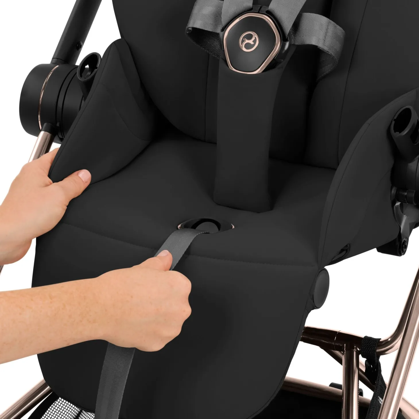 Cybex Poussette citadine avec nacelle pliable Duo Mios Châssis Matt Black / Cozy Beige