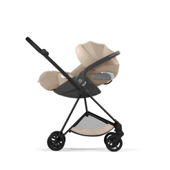 Cybex Poussette citadine avec nacelle pliable Duo Mios Châssis Matt Black / Cozy Beige