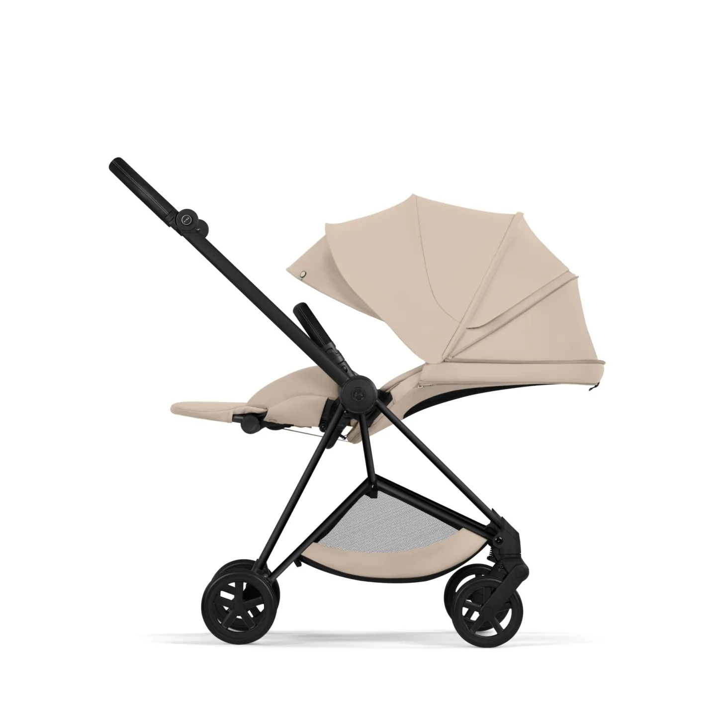 Cybex Poussette citadine avec nacelle pliable Duo Mios Châssis Matt Black / Cozy Beige