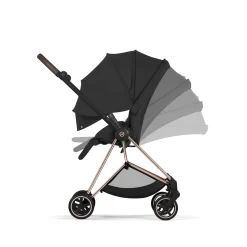 Cybex                    Poussette citadine avec nacelle pliable Duo Mios     Châssis Rose Gold / Sepia Black