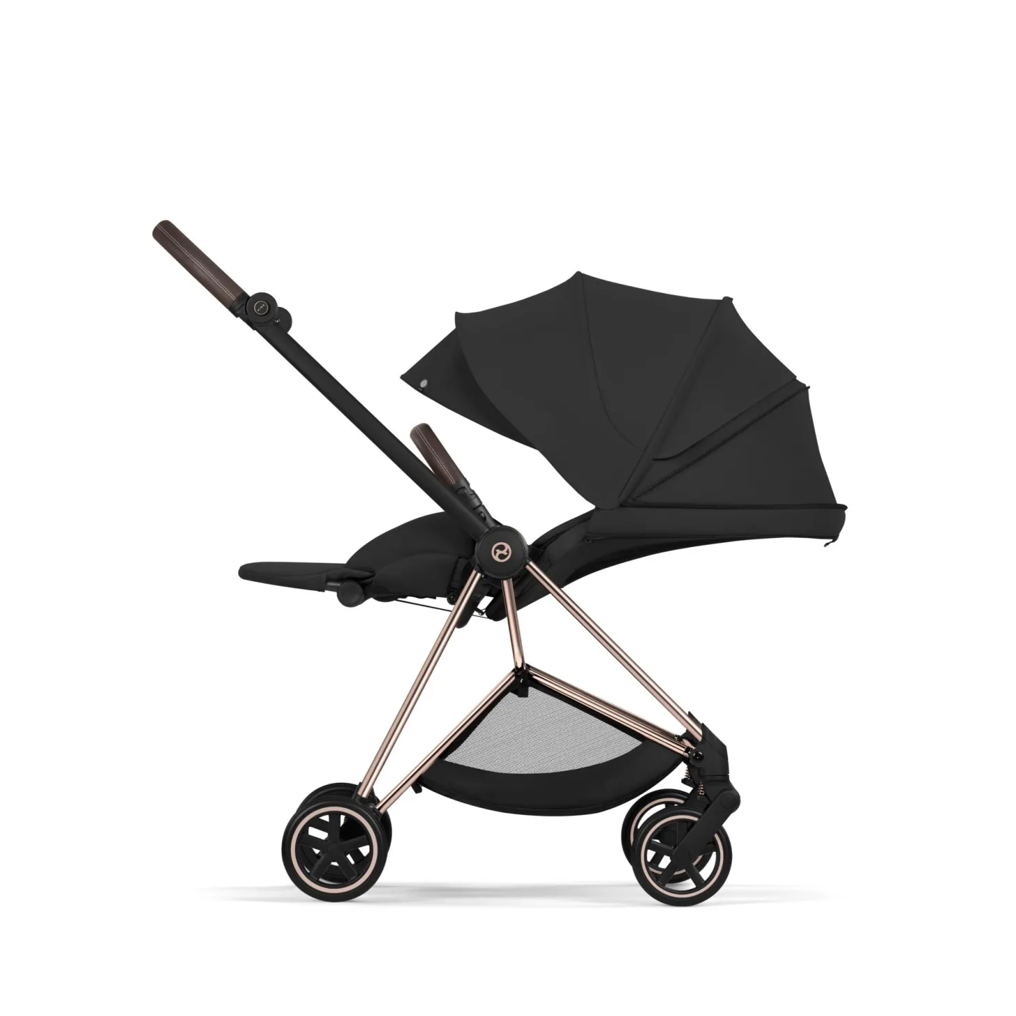 Cybex Poussette citadine avec nacelle pliable Duo Mios Châssis Rose Gold / Sepia Black
