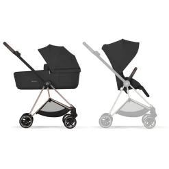 Cybex Poussette citadine avec nacelle pliable Duo Mios Châssis Rose Gold / Sepia Black