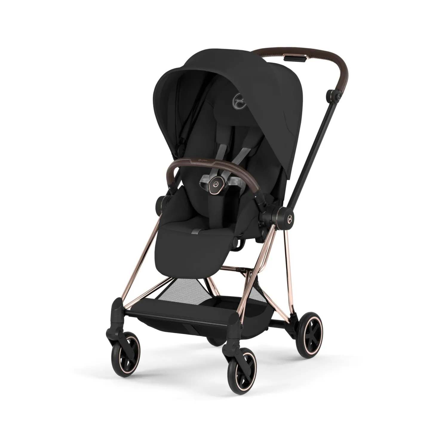 Cybex Poussette citadine avec nacelle pliable Duo Mios Châssis Rose Gold / Sepia Black