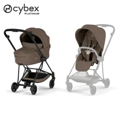 Cybex Poussette citadine avec nacelle pliable Duo Mios Châssis Matt Black / Coconut Brown