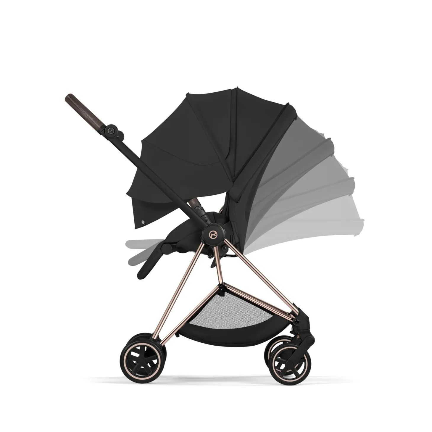 Cybex Poussette citadine avec nacelle pliable Duo Mios Châssis Matt Black / Coconut Brown