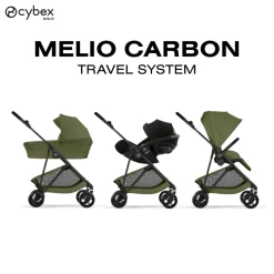 Cybex                    Poussette Citadine Ultra Légère Melio Carbon     Moss Green
