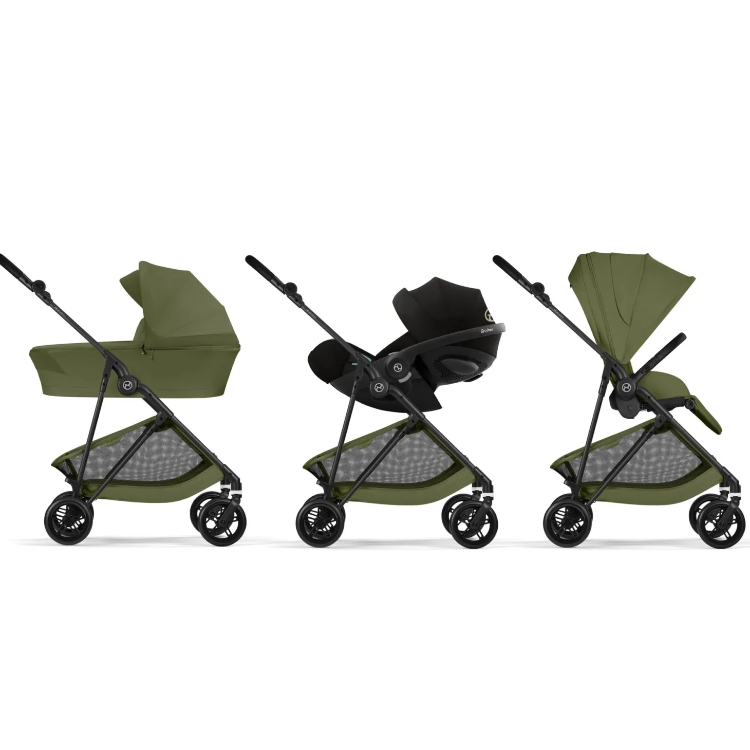 Cybex Poussette Citadine Ultra Légère Melio Carbon Moss Green