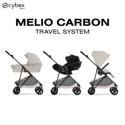 Cybex Poussette Citadine Ultra Légère Melio Carbon Dune Grey