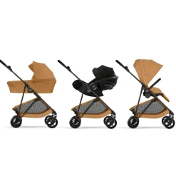 Cybex                    Poussette Citadine Ultra Légère Melio Carbon     Cinnamon Yellow